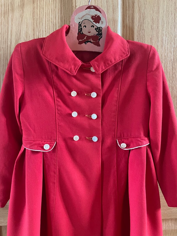 Vintage 1950s / 1960s Mid Century Mod Red Double … - image 3