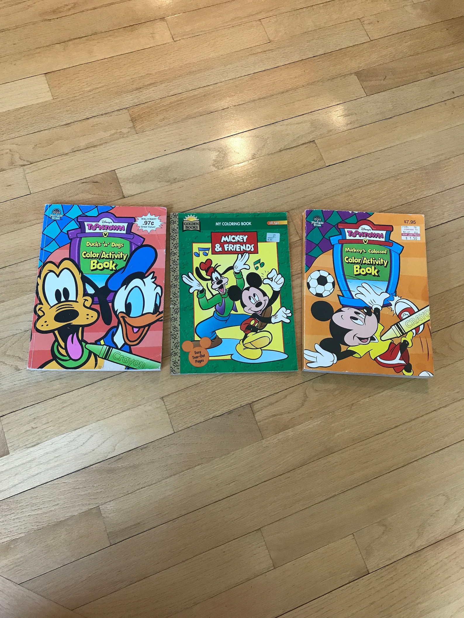 Vintage 1990s / 90s Mickey Mouse Coloring Books Mickey and Friends