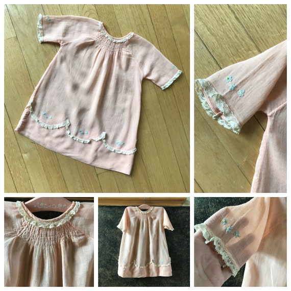 Stunning Vintage 1940s / 50s Delicate Peachy Oran… - image 8