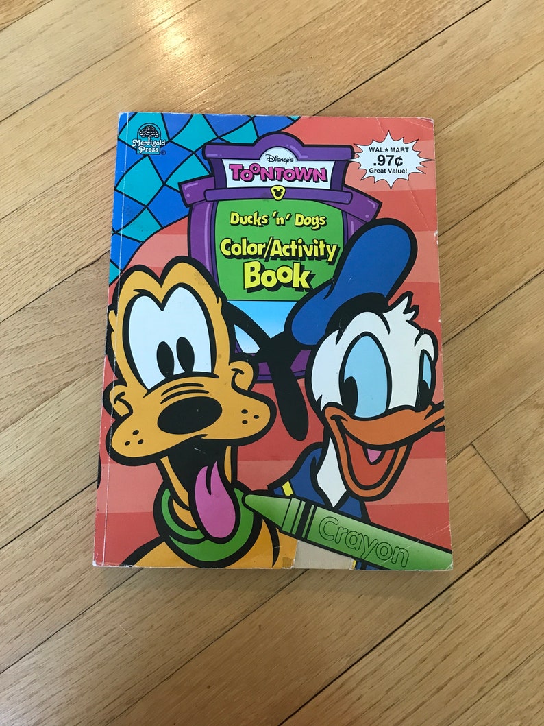 Vintage 1990s / 90s Mickey Mouse Coloring Books Mickey and Friends