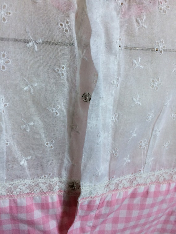 Cute Vintage 1960's Pink Gingham Toddler Dress - image 3