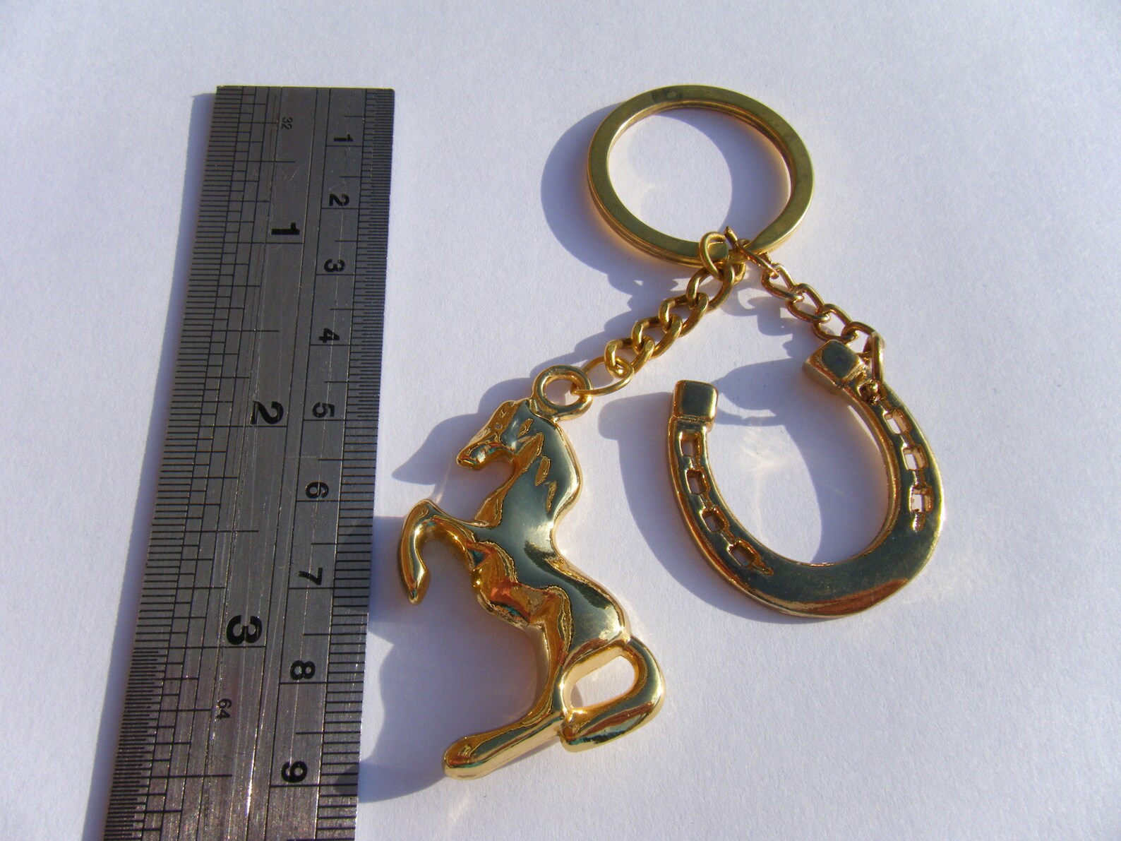 Horse Keyring with Lucky Golden Horseshoe Key chain Gift Boxed Etsy