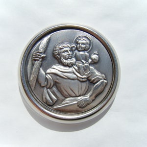 Car Interior Plaque St Christopher Magnetic/Self Adhesive Badge