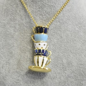 Klassische Teetasse Goldene Tee-Liebhaber-Halskette Geschenk verpackt