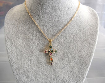 MORELLATO 5601 CIONDOLO １POINT GOLD CROSS MOTIFS NECKRACE MORELLATO 5601 CIONDOLO 1POINT GOLD CROSS MOTIFS NECKRACE