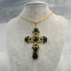 XL Italian Designer Style Cross Necklace Gift Boxed zdjęcie 1