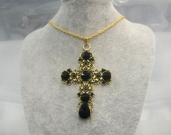 XL Italian Designer Style Cross Necklace Gift Boxed