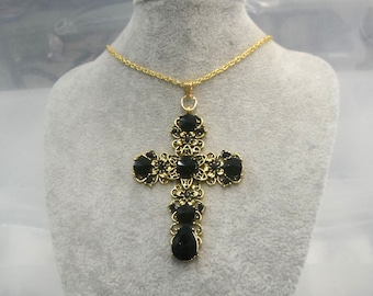 XL Italian Designer Style Cross Necklace Gift Boxed