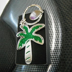 Tropical Island Palm Tree Keyring Gift Boxed