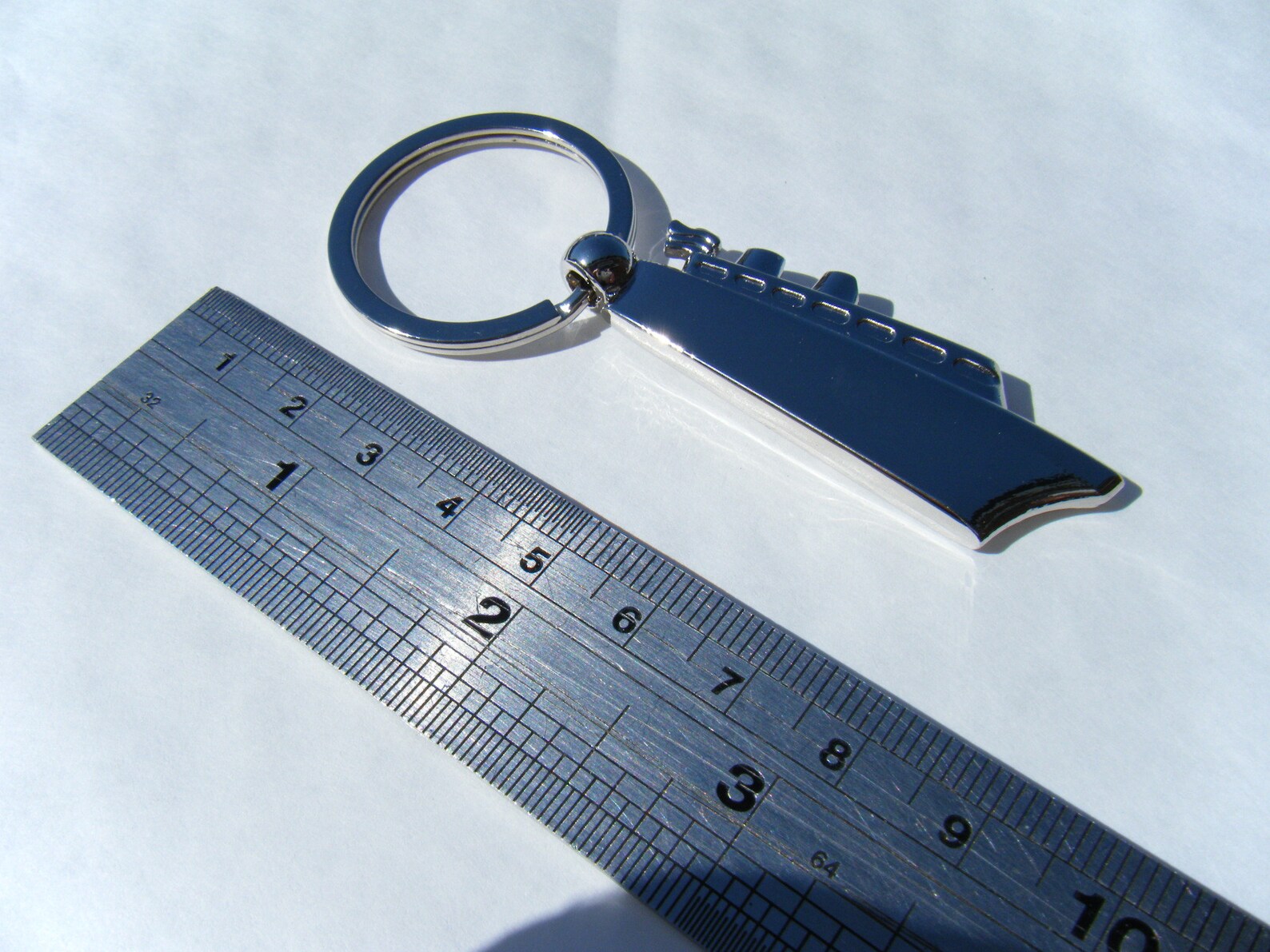 Chrome Metal Keychain Cruise Ship Keyring Gift Boxed Etsy