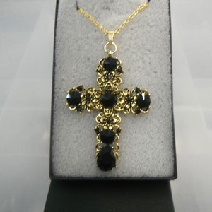 XL Italian Designer Style Cross Necklace Gift Boxed zdjęcie 3