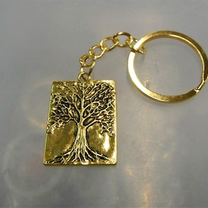 Golden Tree of Life Metal Keyring Gift Boxed