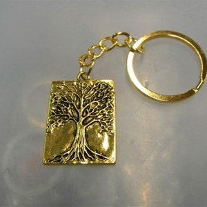 Golden Tree of Life Metal Keyring Gift Boxed