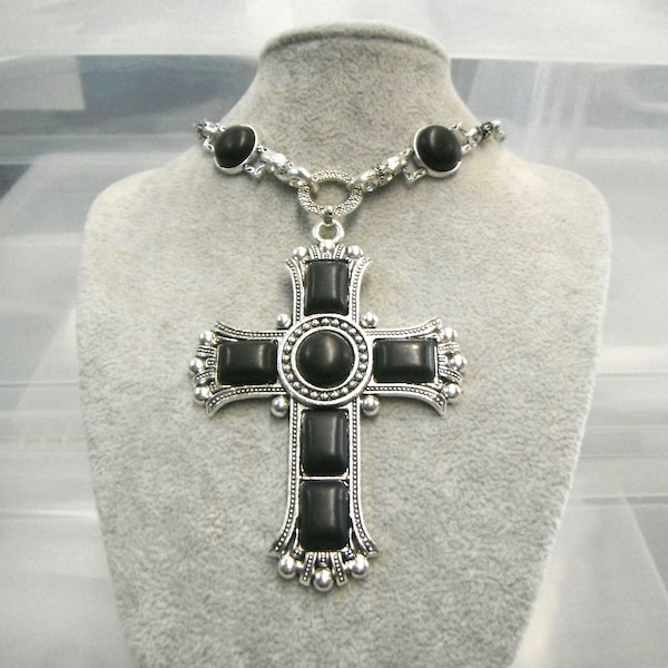 Large Cross Necklace Etsy