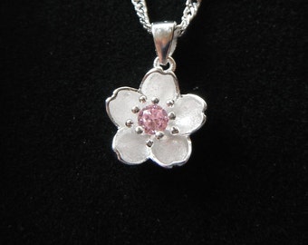 Sakura Cherry Blossom Necklace Gift Boxed