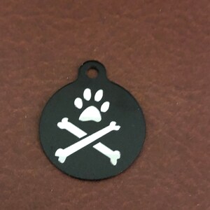 Bling Bonz, grand médaillon circulaire, médaille en aluminium personnalisée, diamant gravé, médaille pour chien, médaillon pour chat, médaillon pour chiot, médaillon pour chaton, pour collier de chien, BBLBC
