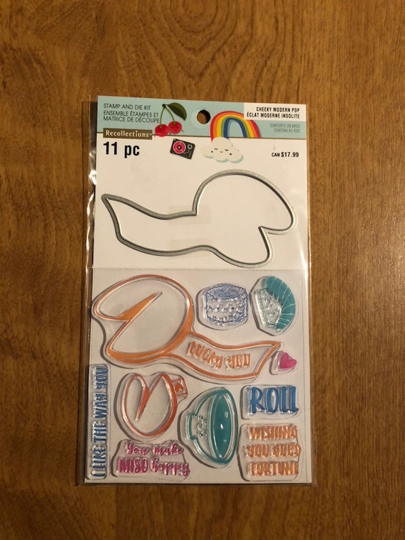 Fortune Cookie /& Sushi Clear Stamps /& Dies Set By Recollections 535929 NEW
