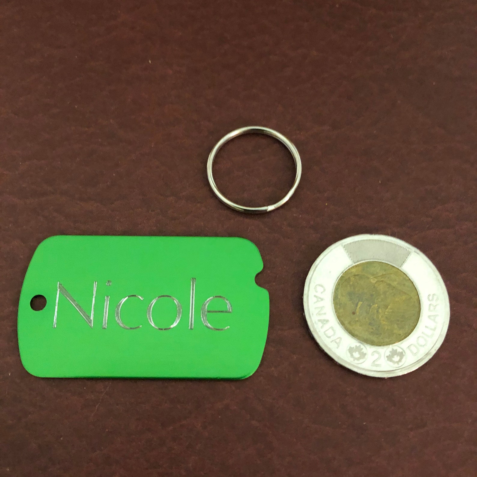 Military ID Tag Personalized Aluminum Tag Diamond Engraved Etsy