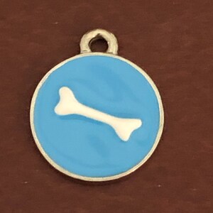 Petite médaille ronde en étain, os bleu, médaille pour chien personnalisée avec gravure de diamants, pour collier de chien, pour chien perdu, carte d'identité pour chien, médaille pour chien, BBSPC