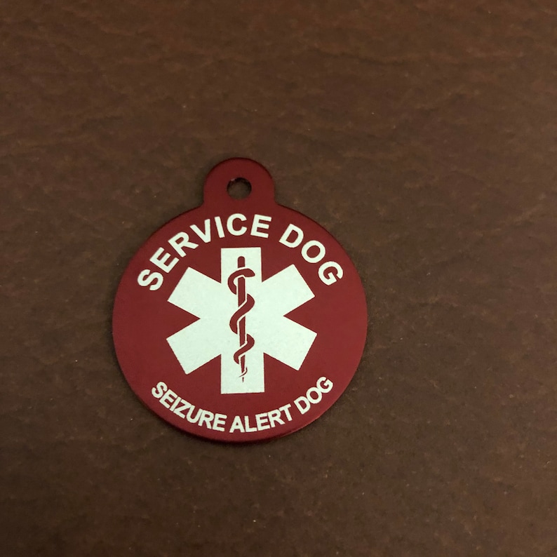 Seizure Alert Dog Medical Alert Service Dog Large Red Circle Etsy