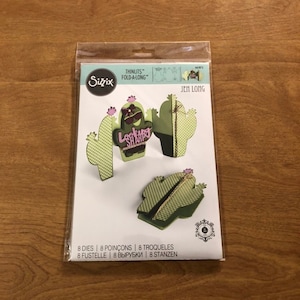 Carte Cactus Fold-A-Longs, matrices Sizzix Thinlits, par Jen Long 661873