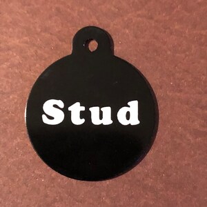 Puce, médaille grand cercle, médaille en aluminium noire personnalisée, médaille pour chien à gravure diamant, médaille pour chat, médaille pour chiot, collier de chien, SLBCT