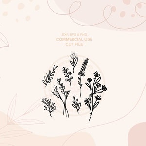 WILDFLOWERS MINI ⟡ svg cut files for cricut, beer can glass svg, flower svg, svg bundle for commercial use, commercial use graphics