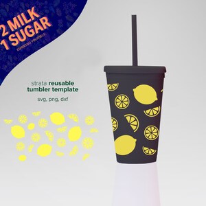 LIMONES ⟡ Envoltura sin costuras ⟡ Envoltura para vaso Strata de 16 oz ⟡ png ⟡ dxf ⟡ Archivos SVG para Cricut ⟡ Silhouette ⟡ Descargar ⟡ Archivo de corte ⟡ Diseño