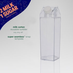 牛乳パックボトルのテンプレート ⟡ カップラップ ⟡ 再利用可能 ⟡ dxf ⟡ カスタムカットファイル ⟡ Cricut ⟡ シルエット ⟡ カメオ ⟡ DIY ⟡ ビニール