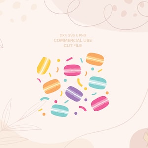 MACARONS MINI ⟡ bakery dessert food themed wrap svg for Sbux venti cup ⟡ png dxf ⟡ download svg files for cricut ⟡ silhouette cameo