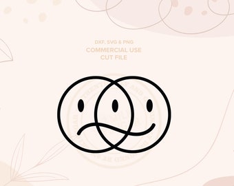 NOT SURE MINI ⟡ svg cut files for cricut, silhouette svg, smile face svg, happy face svg, clip art, svg bundle for commercial use graphics
