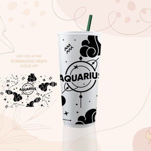 VERSEAU sans trou ⟡ svg coupe aqua svg pour coupe Sbux ⟡ fichiers png dxf svg pour cricut ⟡ silhouette signes du zodiaque ⟡ horoscope du zodiaque