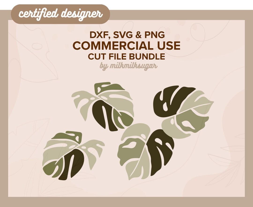 MONSTERA LEAVES SVG Cut File for Cricut or Silhouette - Etsy