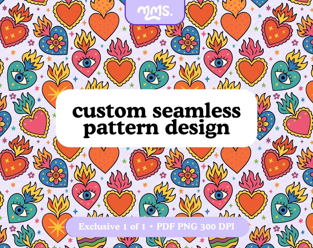 Custom Patterns Available Exclusive Seamless Pattern, Hand Drawn Pattern, Surface Design ...