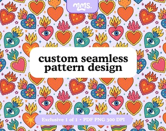 Exclusive Seamless Pattern, Hand Drawn Pattern, Surface Design, Exclusive Design, Custom Pattern Design, Fabric File, Brand Pattern