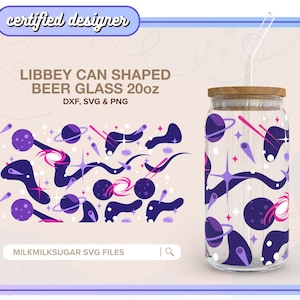 GALAXY SVG For Libbey 20oz Can Glass, Outer Space Svg, Universe Svg, Planets & Stars Svg, Cricut Cut Files in Dxf, Png, Svg | Space Junkie