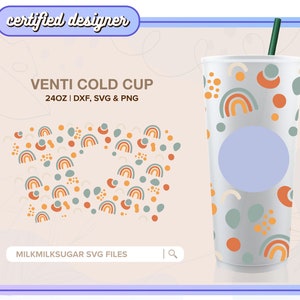 RAINBOW BLOBS ⟡ SEAMLESS ⟡ Sbux Cup Wrap ⟡ Reusable ⟡ Svg ⟡ Png ⟡ Custom Cut file ⟡ Cricut ⟡ Silhouette ⟡ Cameo ⟡ DiY ⟡ Vinyl