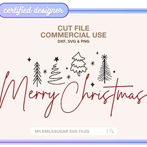 MERRY CHRISTMAS SVG Cut File For Cricut or Silhouette, Christmas Sublimation Design, Christmas Quotes Svg, Christmas Sayings Cut File Bundle