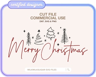 MERRY CHRISTMAS SVG Cut File For Cricut or Silhouette, Christmas Sublimation Design, Christmas Quotes Svg, Christmas Sayings Cut File Bundle