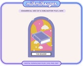 TAROT CARD SVG Cut File For Cricut & Silhouette, The Reader Svg, Cute Book Svg, Book Lover Svg, Booktok Svg, Bookish Svg, Reading Svg