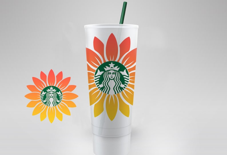 Download SUNFLOWER SPIN / Starbucks Cup / Reusable / Svg / Png / | Etsy