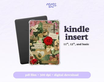 Capa para Kindle Romantasy, Imprimível para Kindle, Adesivos para Kindle, Download Digital de Capa Transparente para Kindle, Acessórios para Kindle, Capa Literária Fantástica