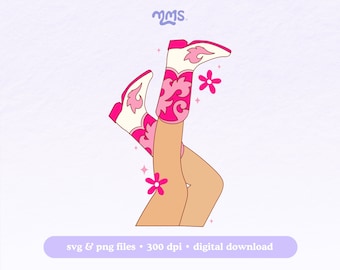 Jambes de cow-boy fichier coupe Svg pour Cricut ou Silhouette, bottes de cow-girl Svg pour autocollants, signets, chemises, tasses Libbey & porte-clés motel