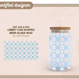 CHECK MATE ⟡ checkered, checkers svg libbey 16oz beer can glass svg cut wrap file, retro svg wrap files for cricut includes png, svg and dxf