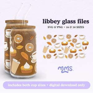 パンプキンスパイスシーズンSVGラップ（Libbey 16オンス、20オンス缶用）
