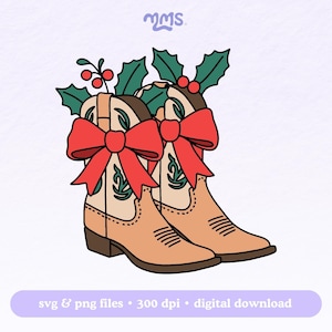 Weihnachten Cowboy-Stiefel geschnitten Datei