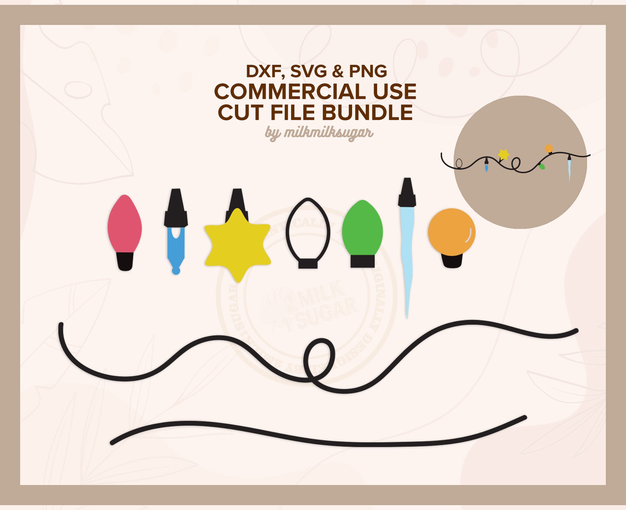 CHRISTMAS LIGHTS BUNDLE Build Your Own Christmas Lights Svg Etsy