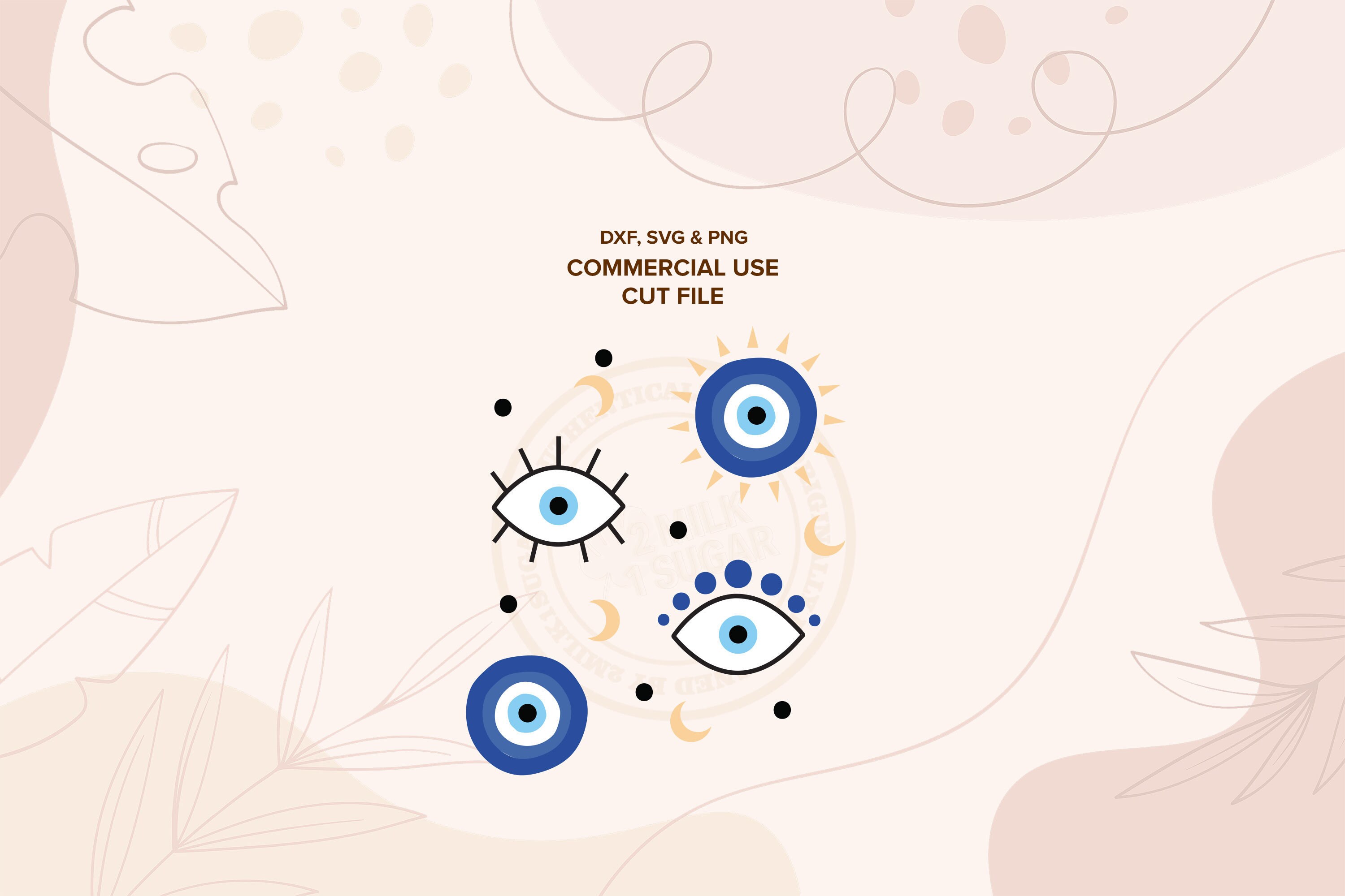 EVIL EYE MINI ⟡ evil eye print svg cut files for cricut, turkish/hams…