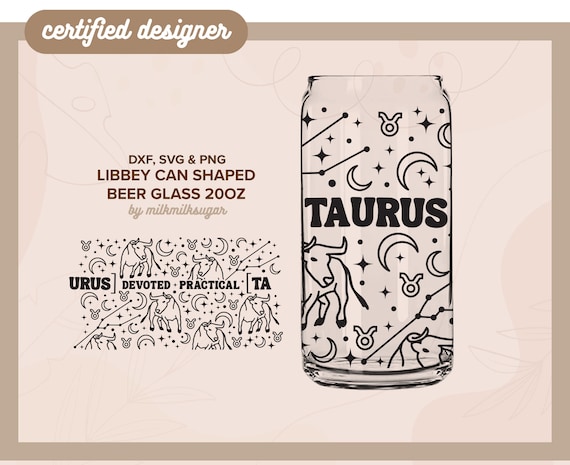 SVG PNG and DFX Taurus Astrology Fashion Design