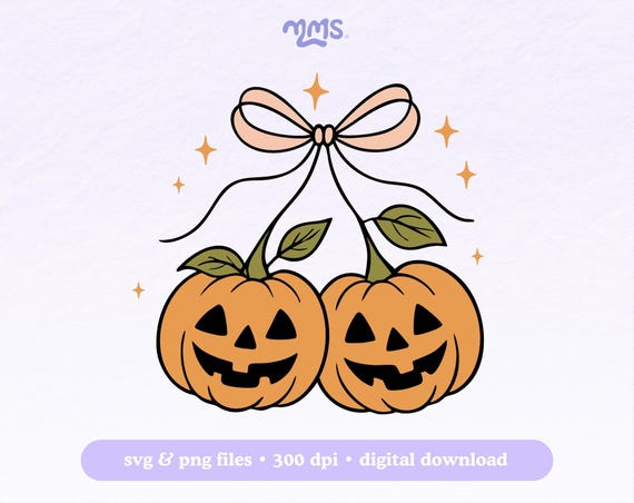 Pumpkin Cherry Svg Png Cut File For Cricut, Cute Fall Autumn  Clipart For Stickers, Bookmarks, Shirts, Libbey Cups, and Keychain